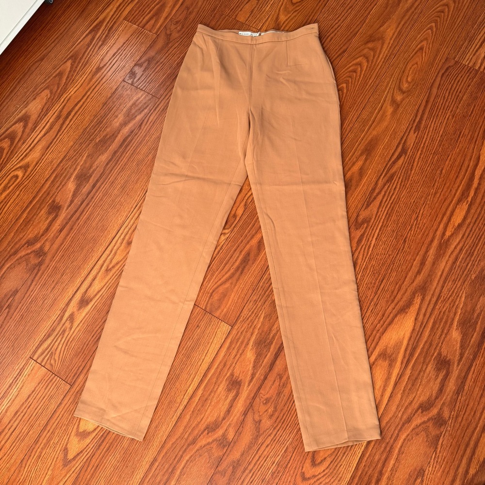 Michael Kors Saks Fifth Avenue Camel Wool Blend Trousers Size 8 Made in Italy